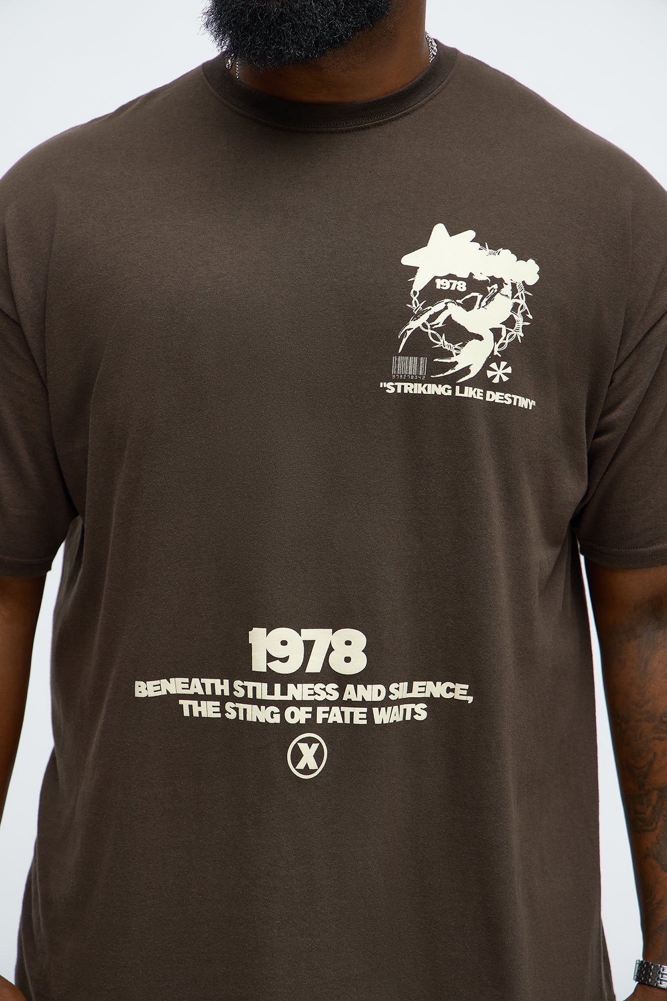 Striking Like Destiny Short Sleeve Tee - Brown