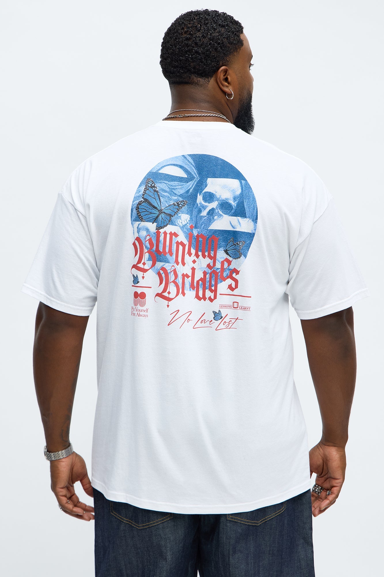 Burning Bridges No Love Short Sleeve Tee - White