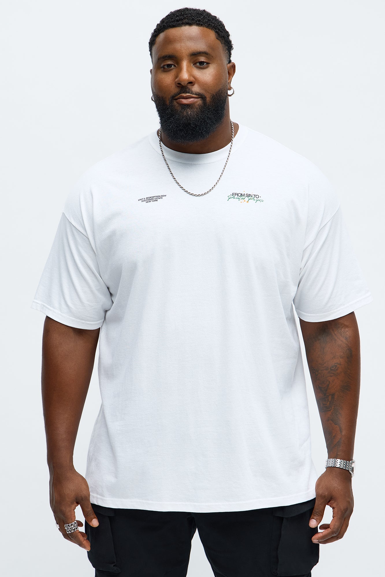 Saint Art Paint Short Sleeve Tee - White