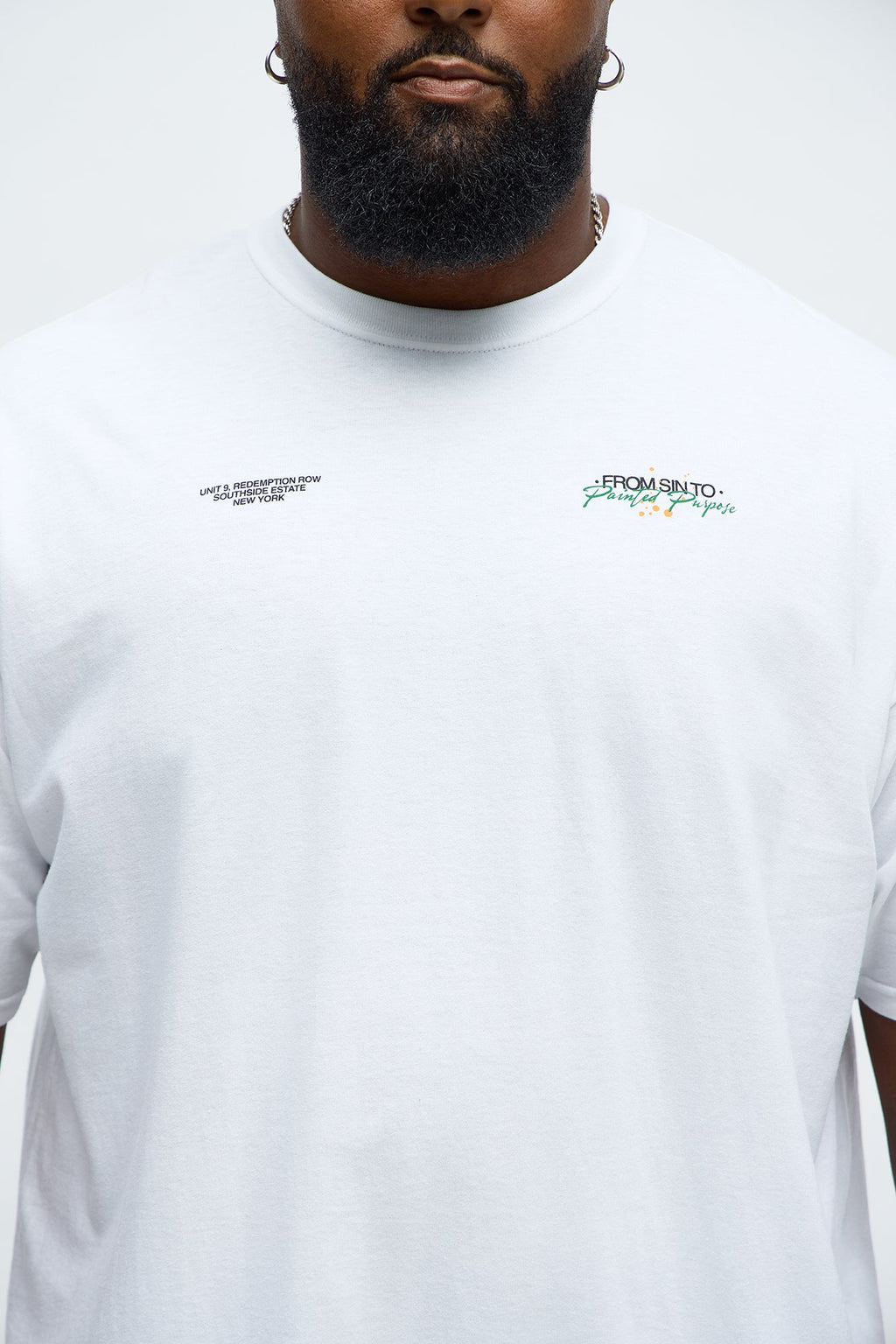 Saint Art Paint Short Sleeve Tee - White