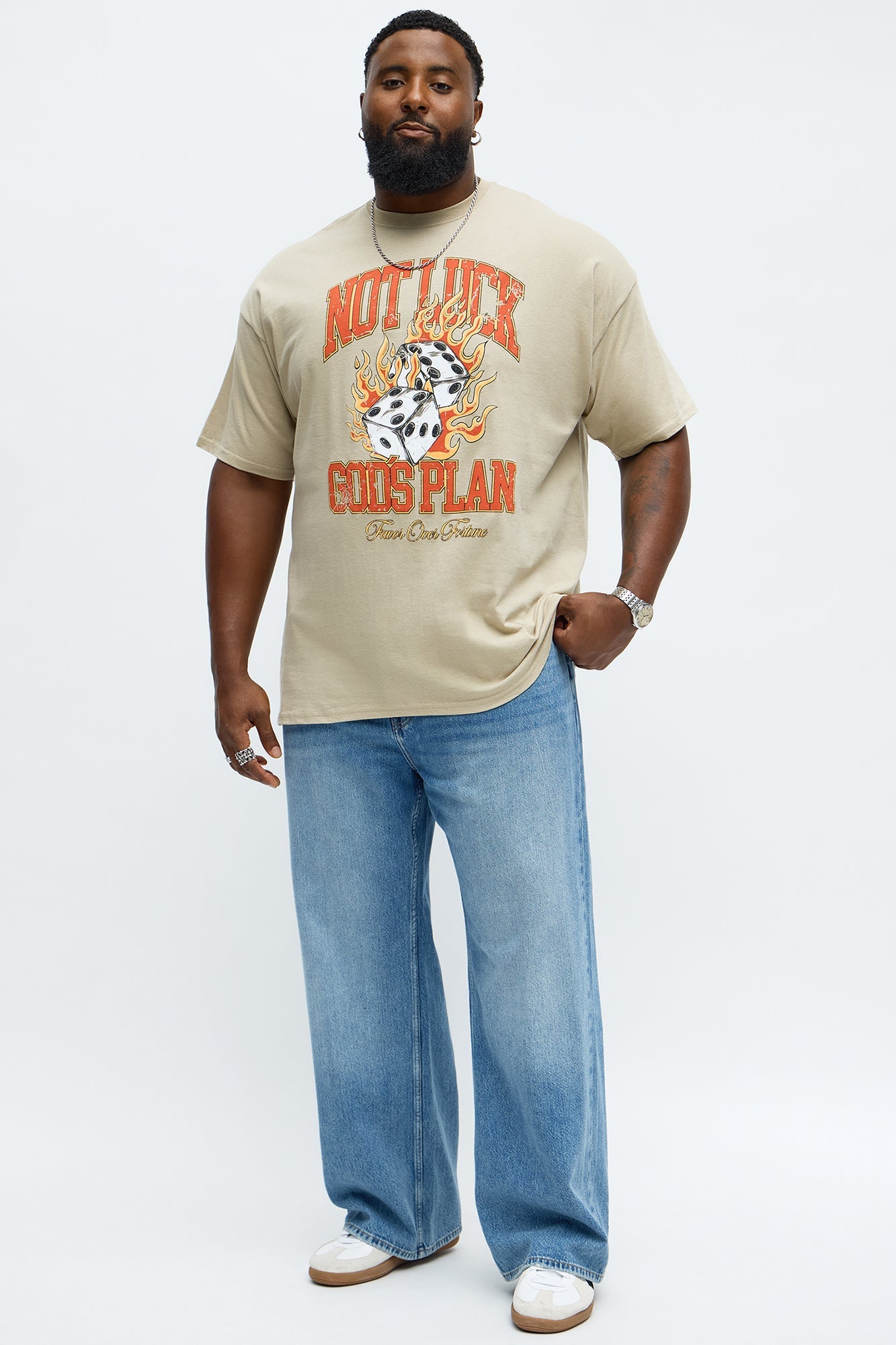 Not Luck God's Plan Short Sleeve Tee - Stone