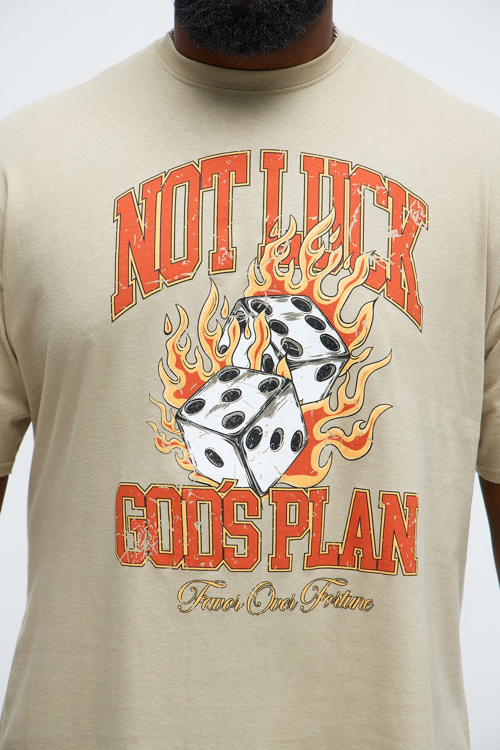 Not Luck God's Plan Short Sleeve Tee - Stone