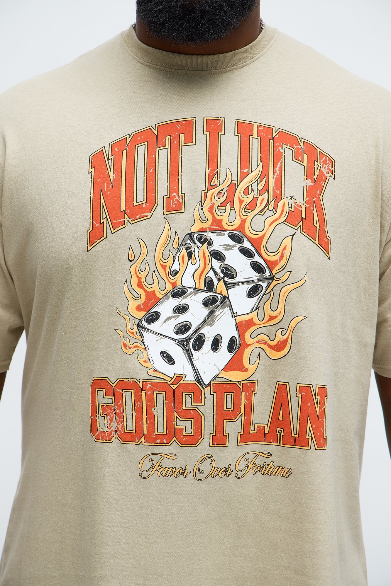 Not Luck God's Plan Short Sleeve Tee - Stone