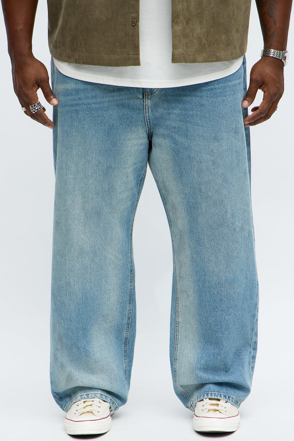 Baggy Gold Rush Jeans - Medium Blue Wash
