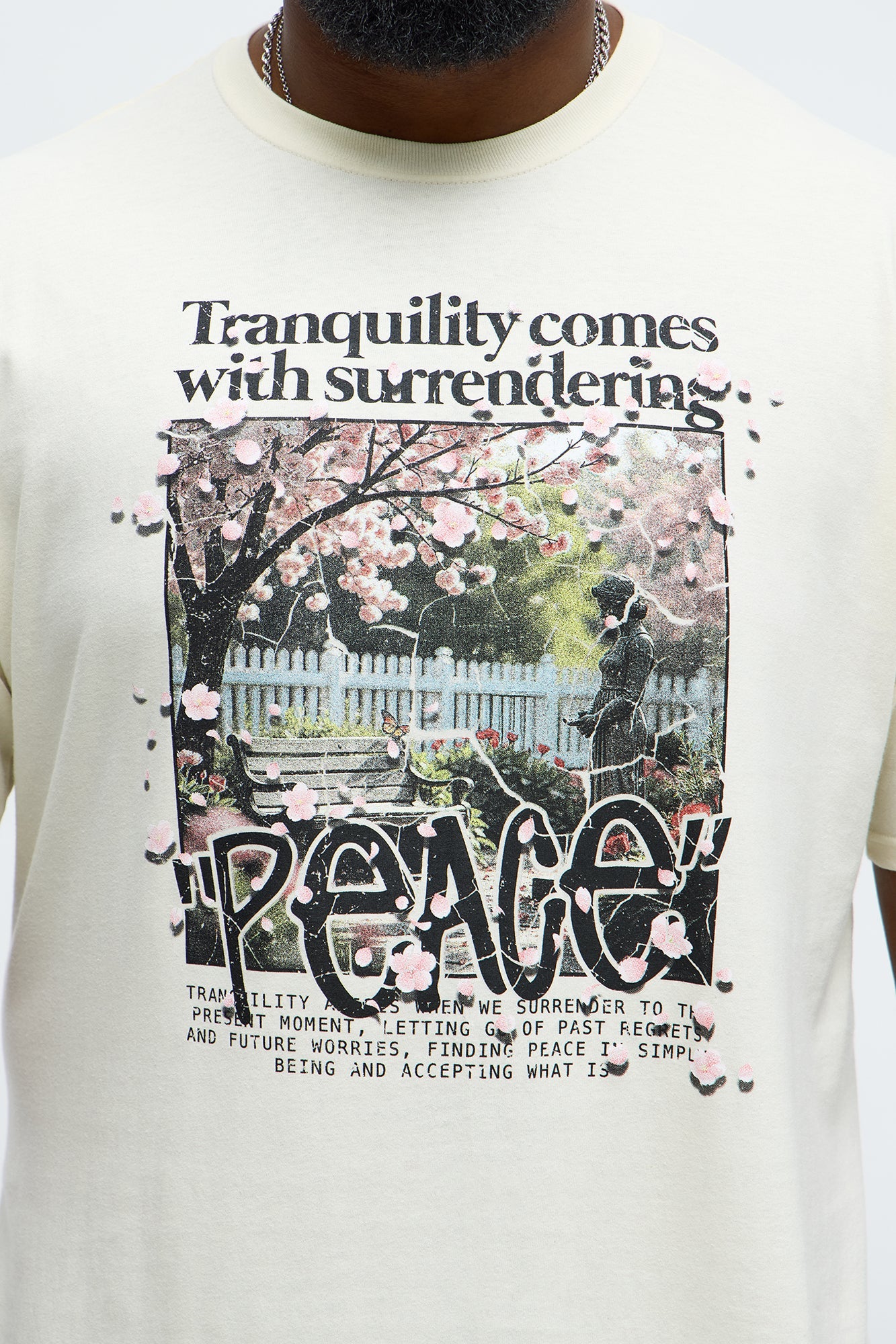 Peace Be With Yall Short Sleeve Tee - Natural