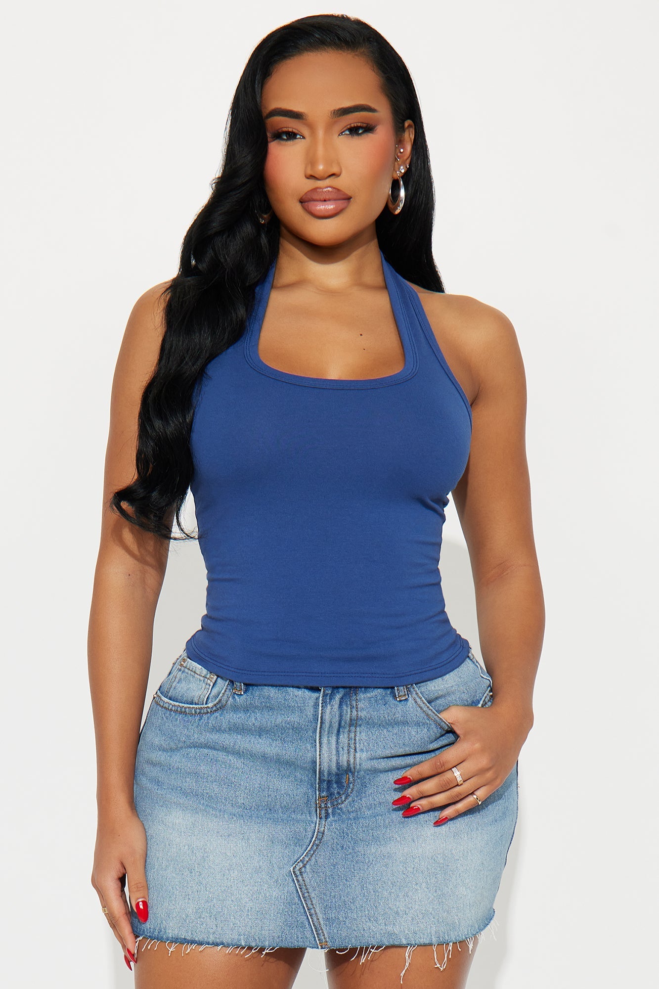 Day In The Life Halter Top - Denim