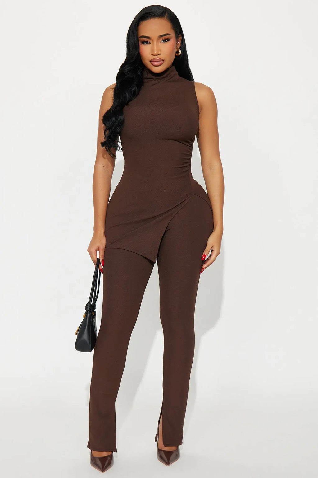 Lilly Pant Set - Brown 
