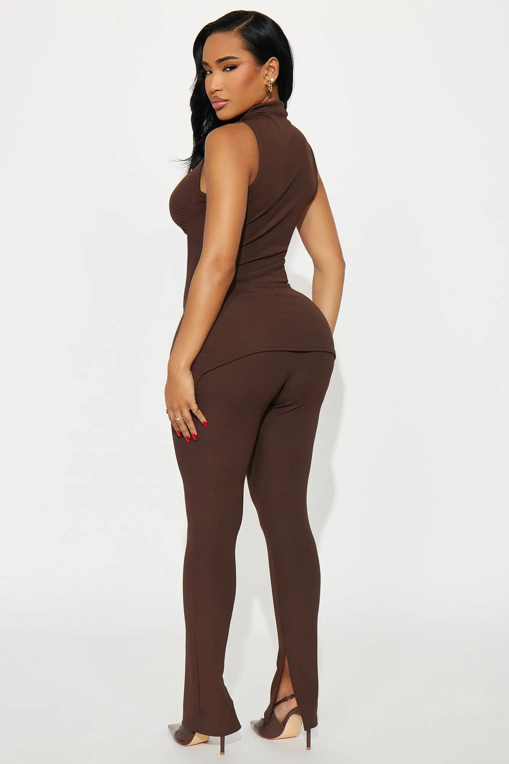 Lilly Pant Set - Brown 