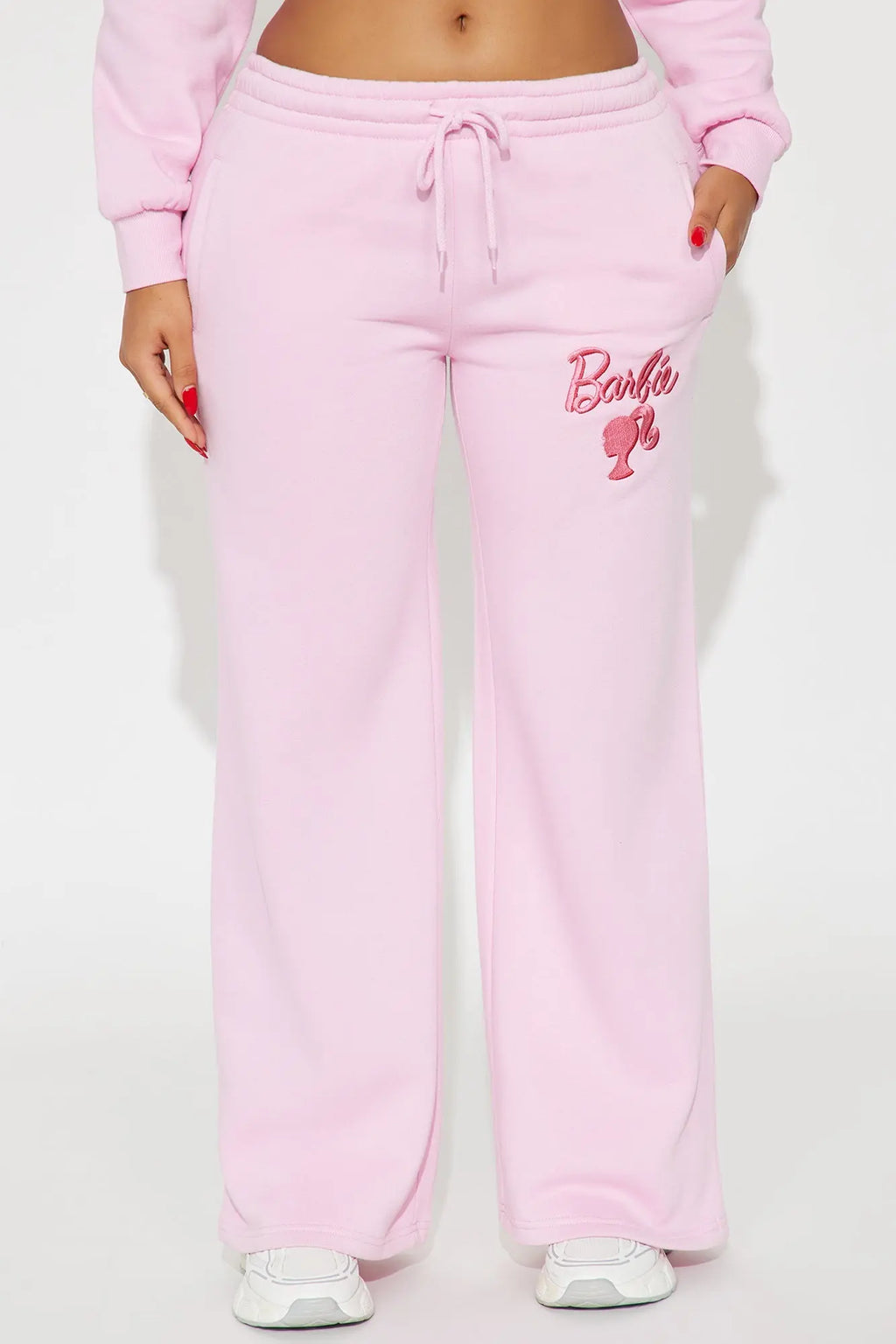 I Feel Fantastic Barbie Fleece Pants - Light Pink 