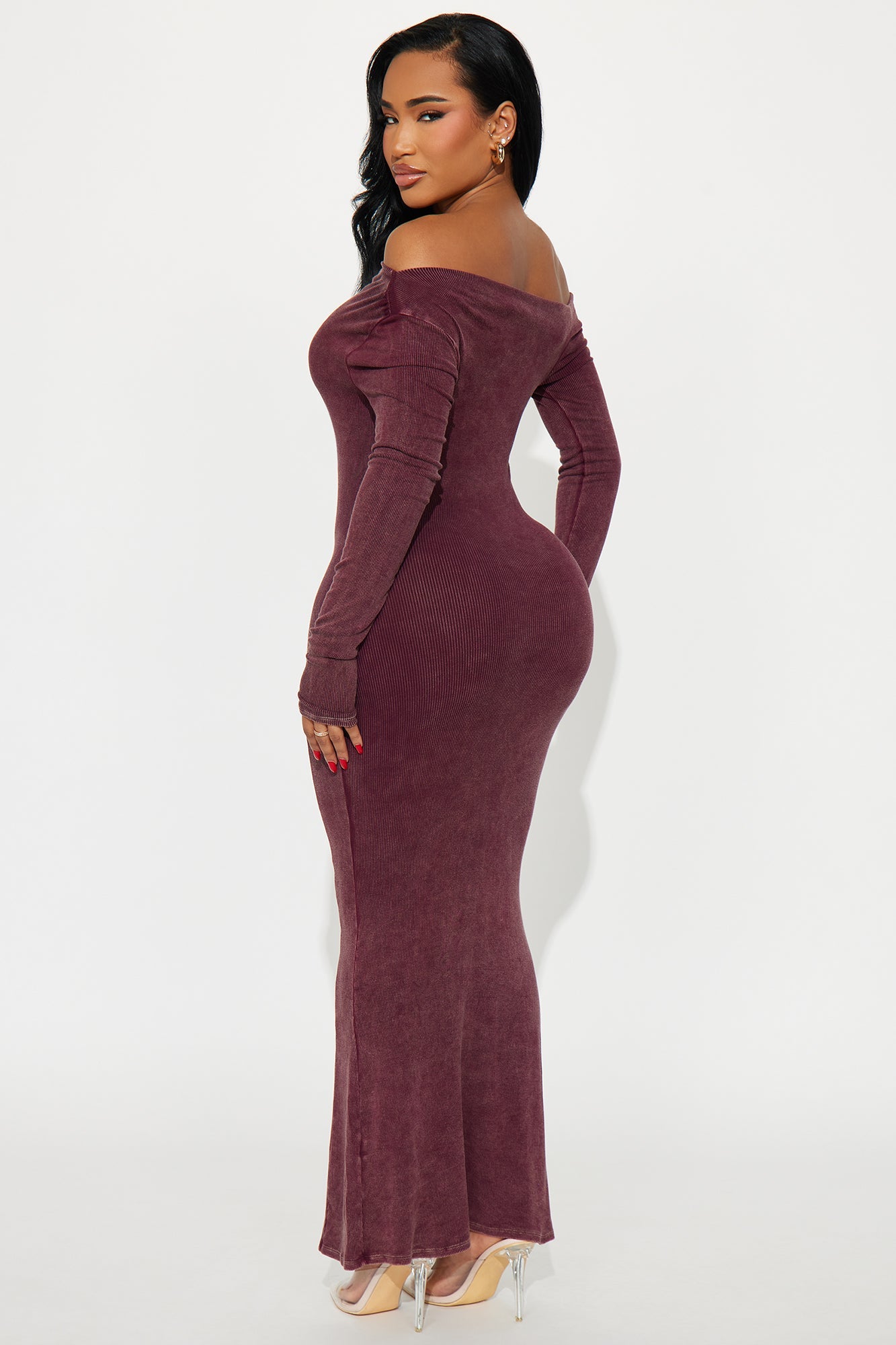 Zadie Ribbed Maxi Dress - Plum