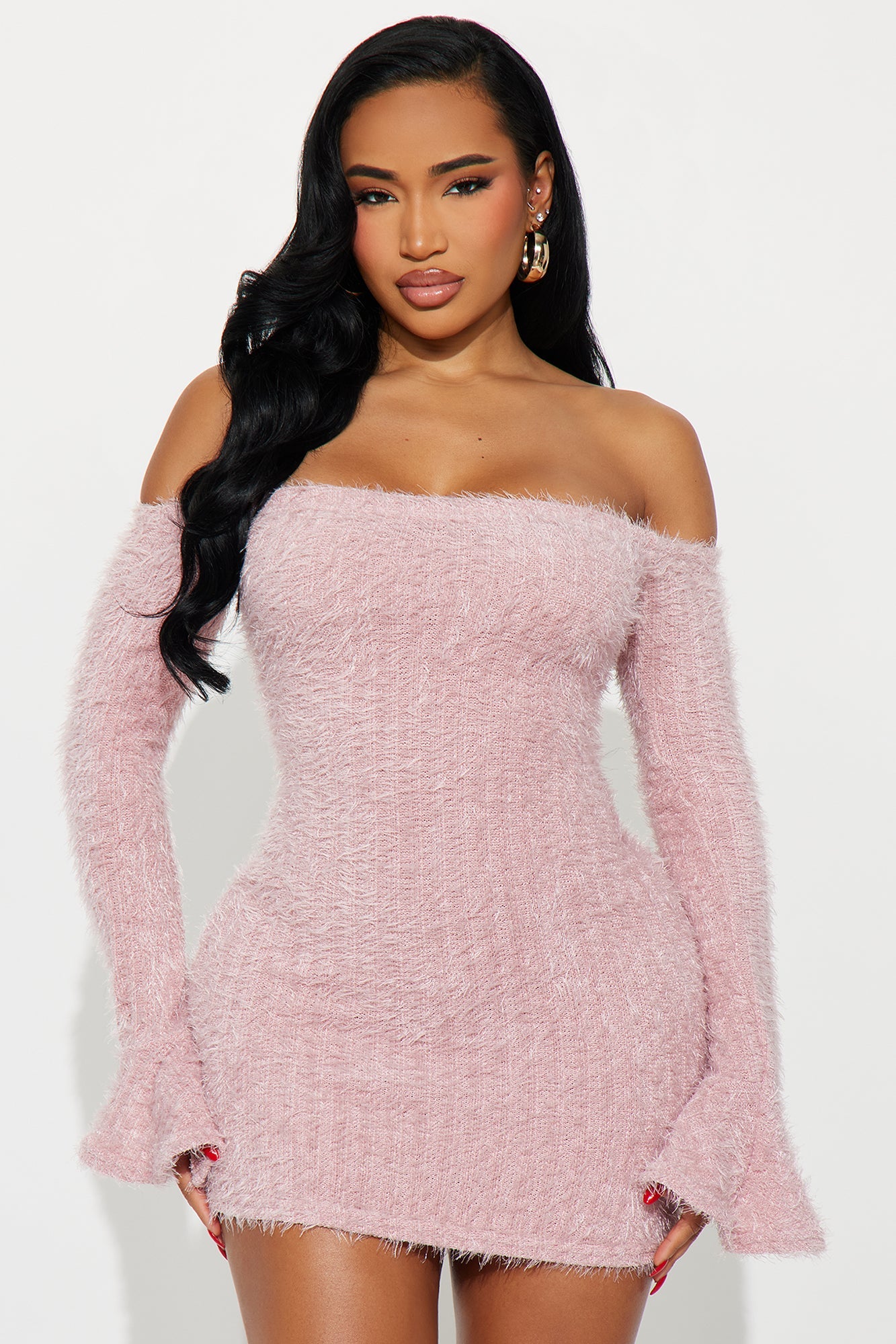 Tall Mile High Sweater Mini Dress - Mauve