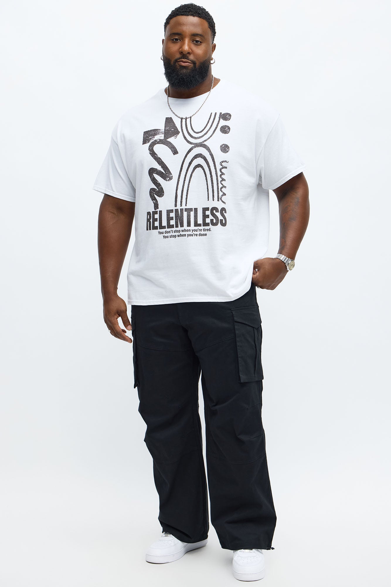 Relentless Never Tired Short Sleeve Tee - White