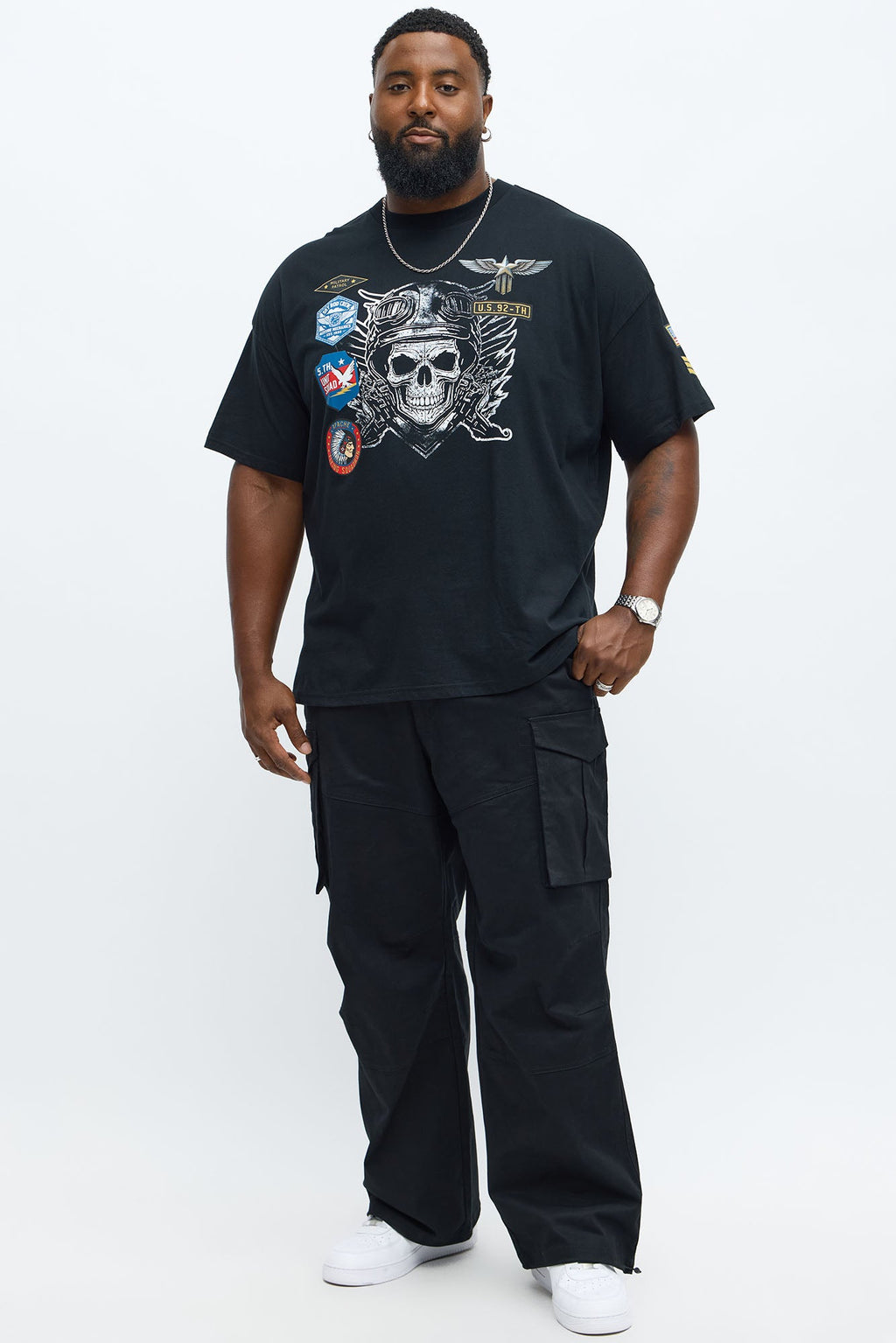 Airman Specialist Oversized Short Sleeve Tee - Black