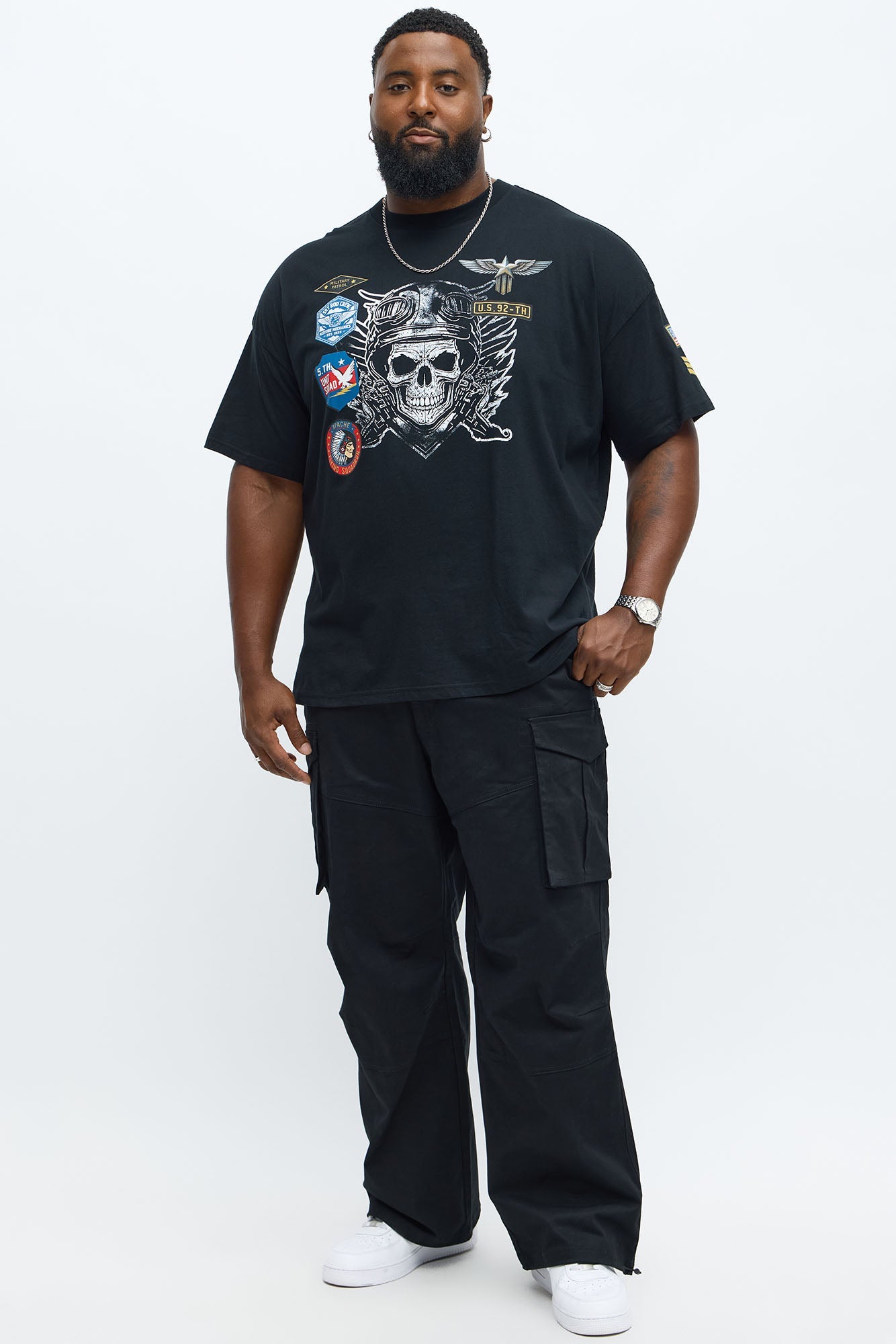 Airman Specialist Oversized Short Sleeve Tee - Black