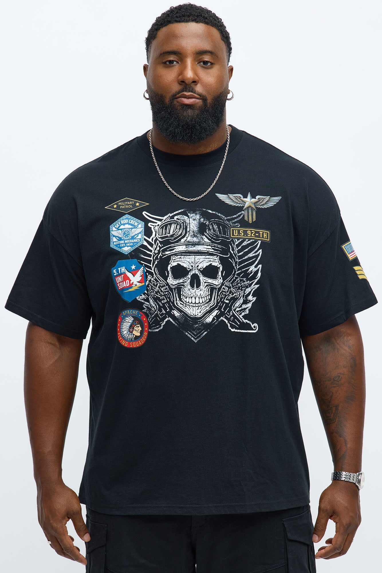 Airman Specialist Oversized Short Sleeve Tee - Black