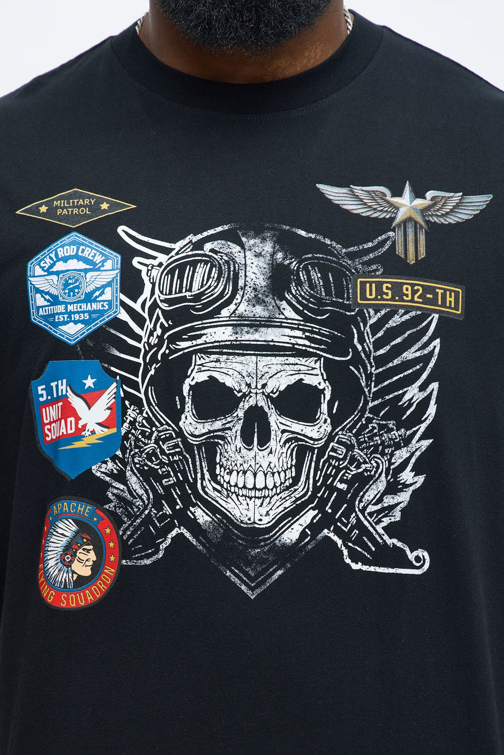 Airman Specialist Oversized Short Sleeve Tee - Black