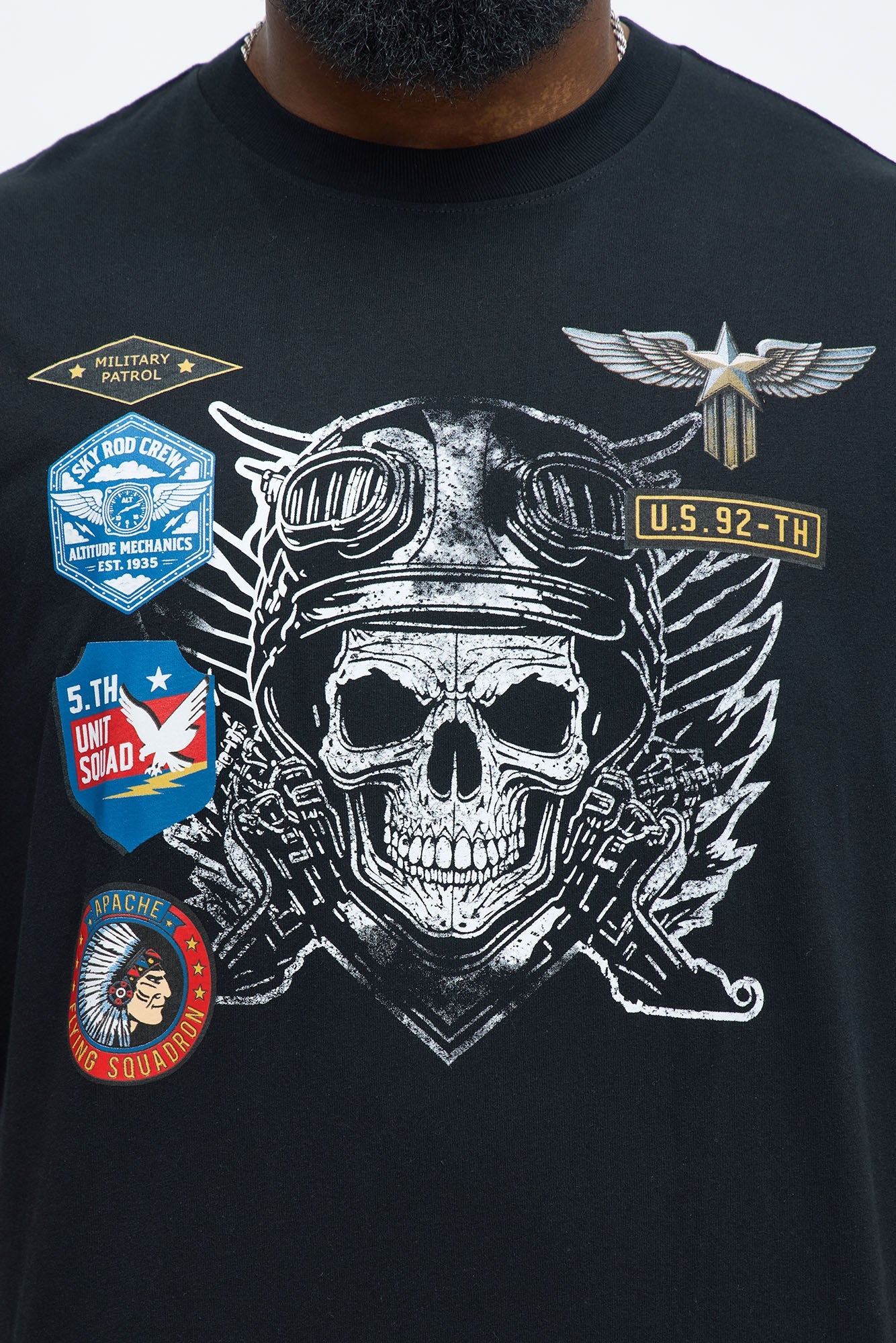 Airman Specialist Oversized Short Sleeve Tee - Black