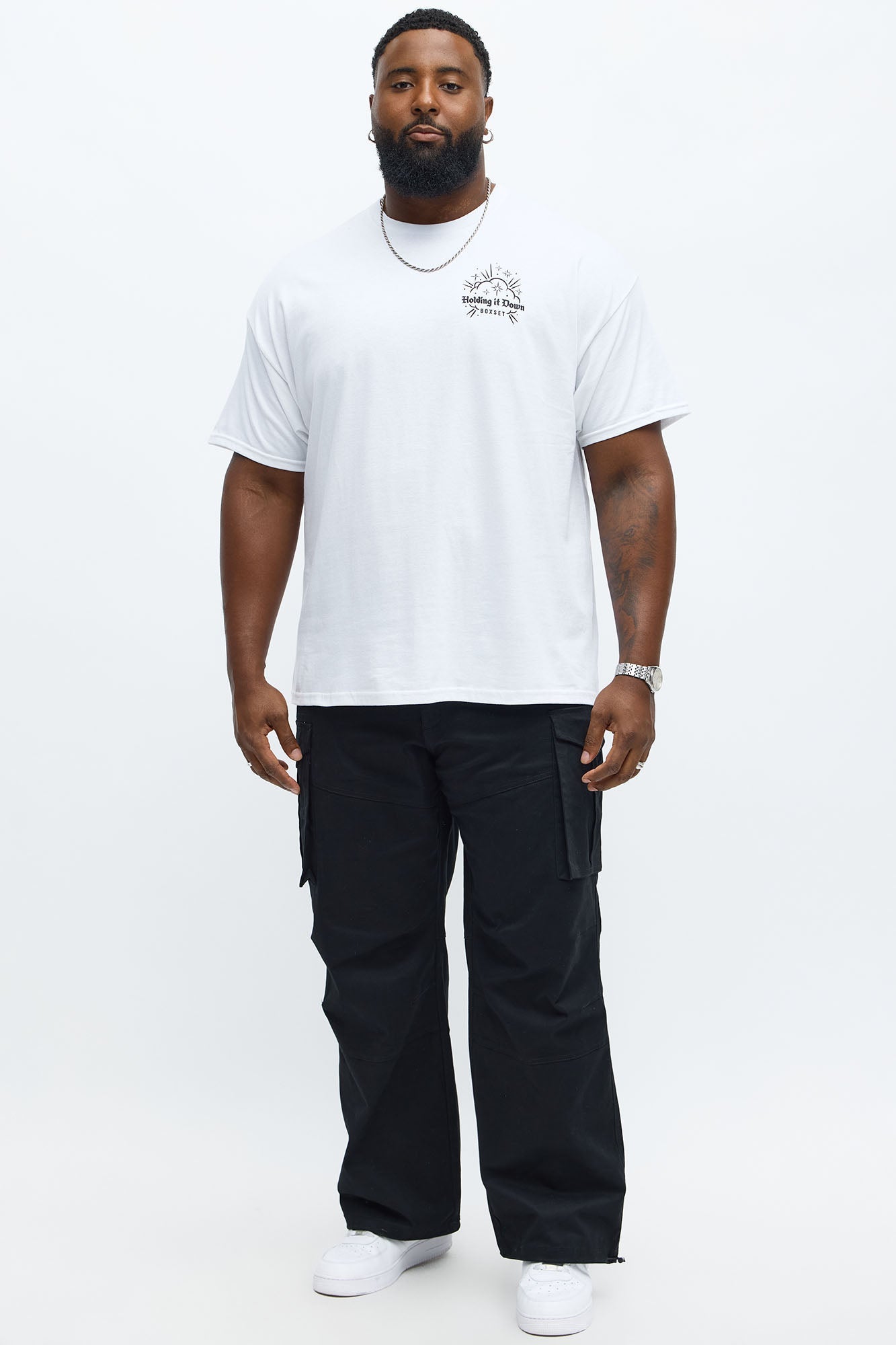 Holding It Down Short Sleeve Tee - White