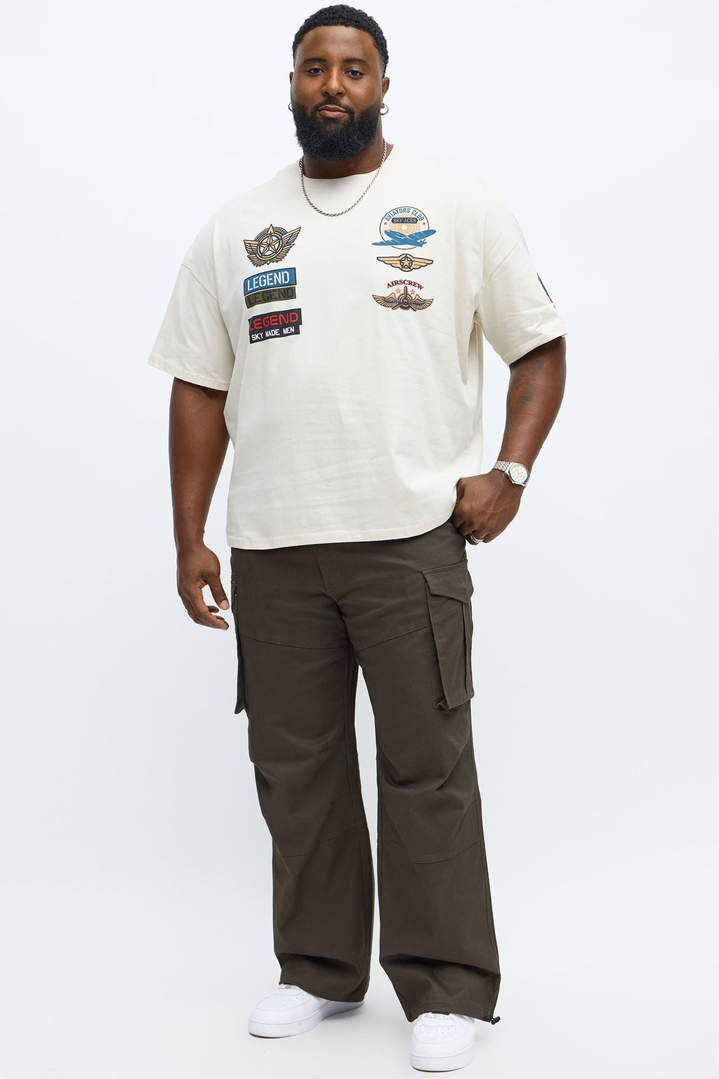 Legendary Airman Oversized Short Sleeve Tee - Off White
