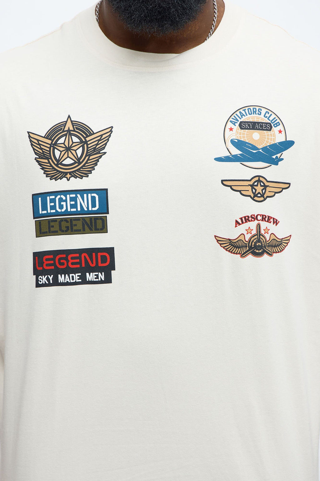 Legendary Airman Oversized Short Sleeve Tee - Off White