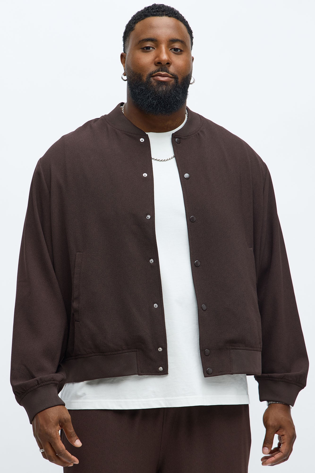Golden Hour Relaxed Bomber Jacket - Brown