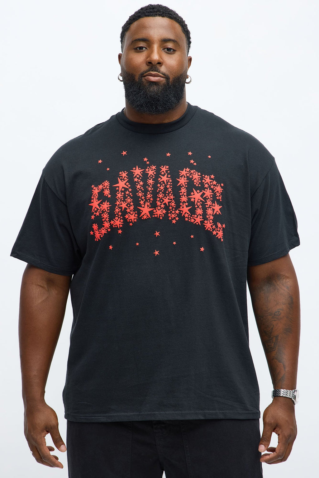 Savage Star Short Sleeve Tee - Black