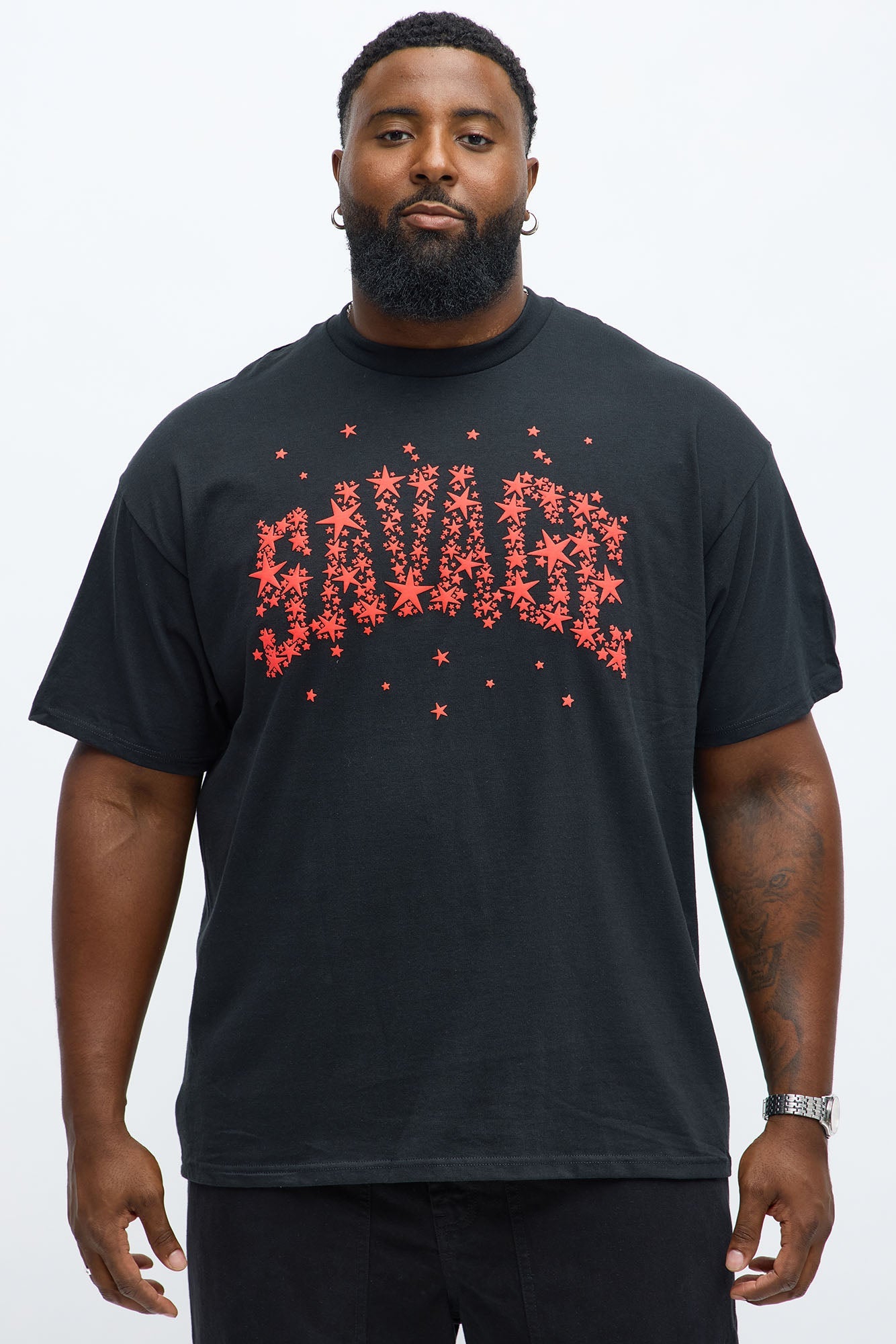 Savage Star Short Sleeve Tee - Black