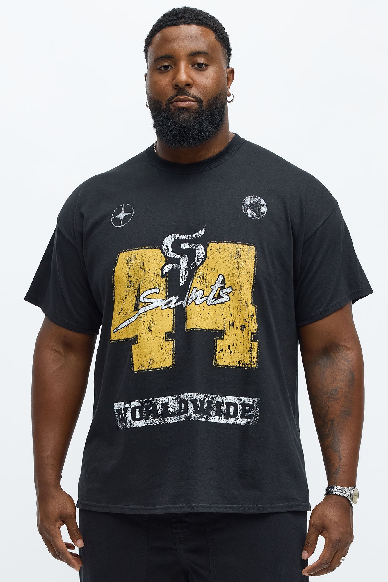 Saints Worldwide 44 Short Sleeve Tee - Black