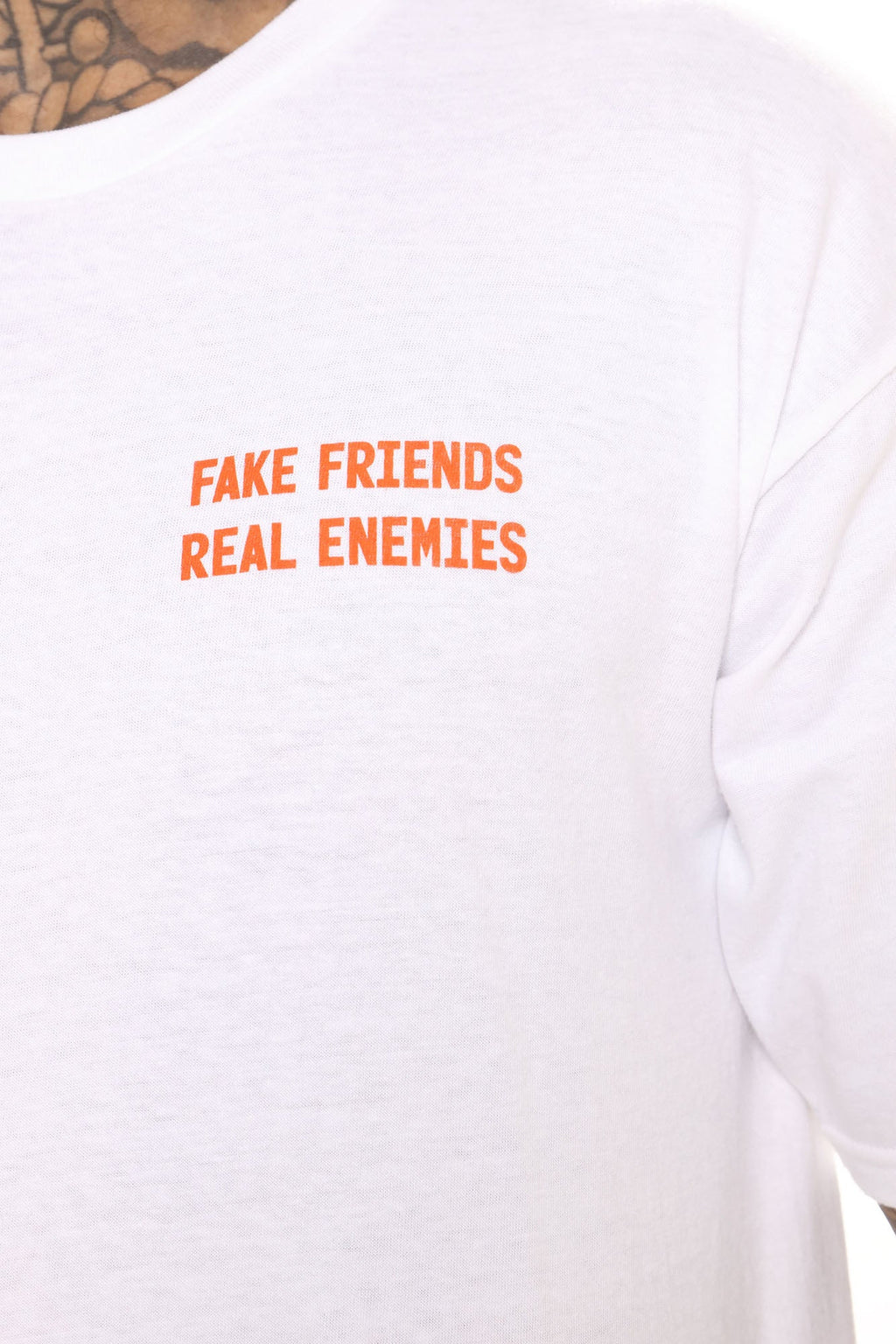 Fake Friends Short Sleeve Tee - White/combo