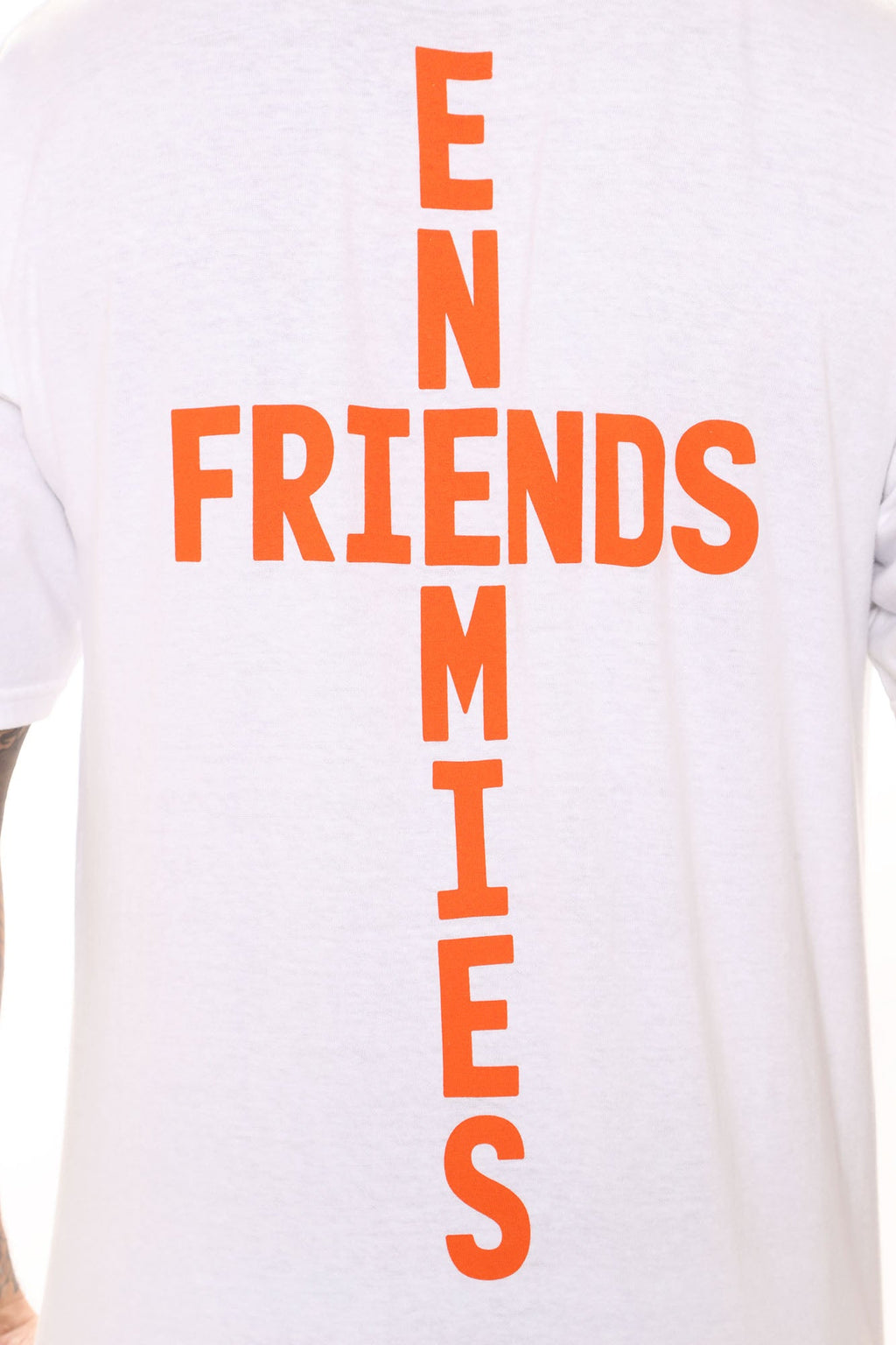 Fake Friends Short Sleeve Tee - White/combo