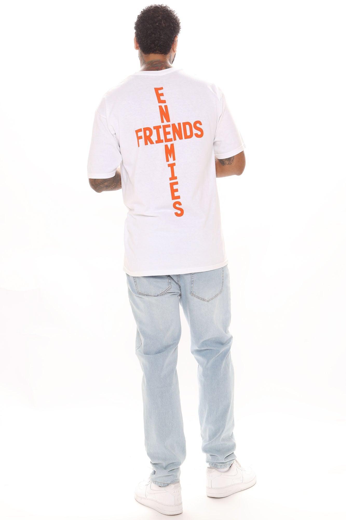Fake Friends Short Sleeve Tee - White/combo