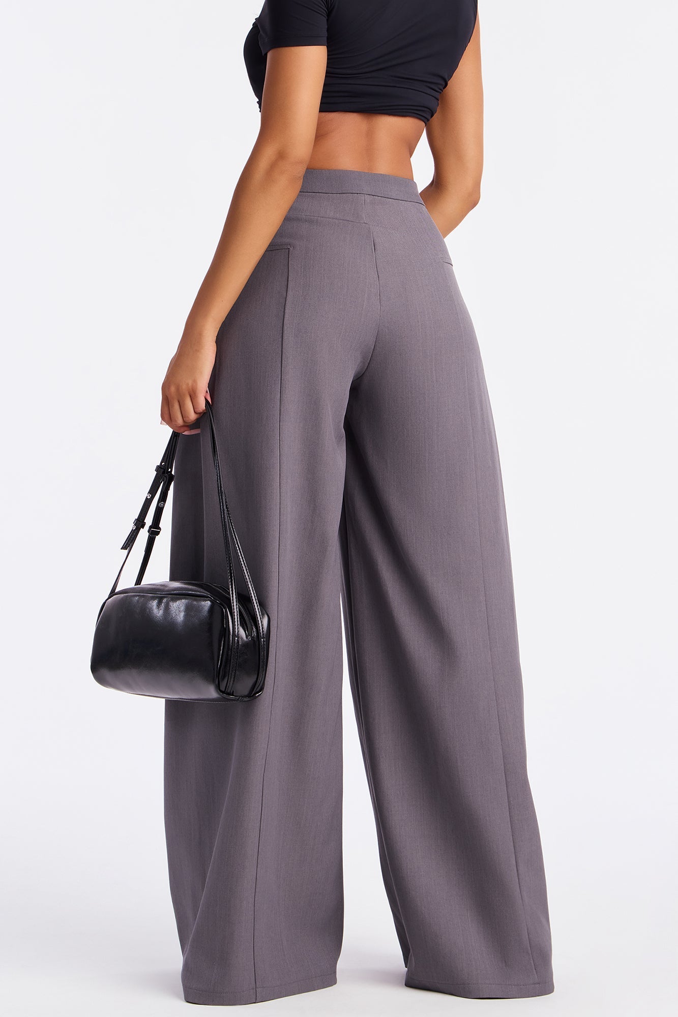 Carmina Wide Leg Pant 33″ - Charcoal