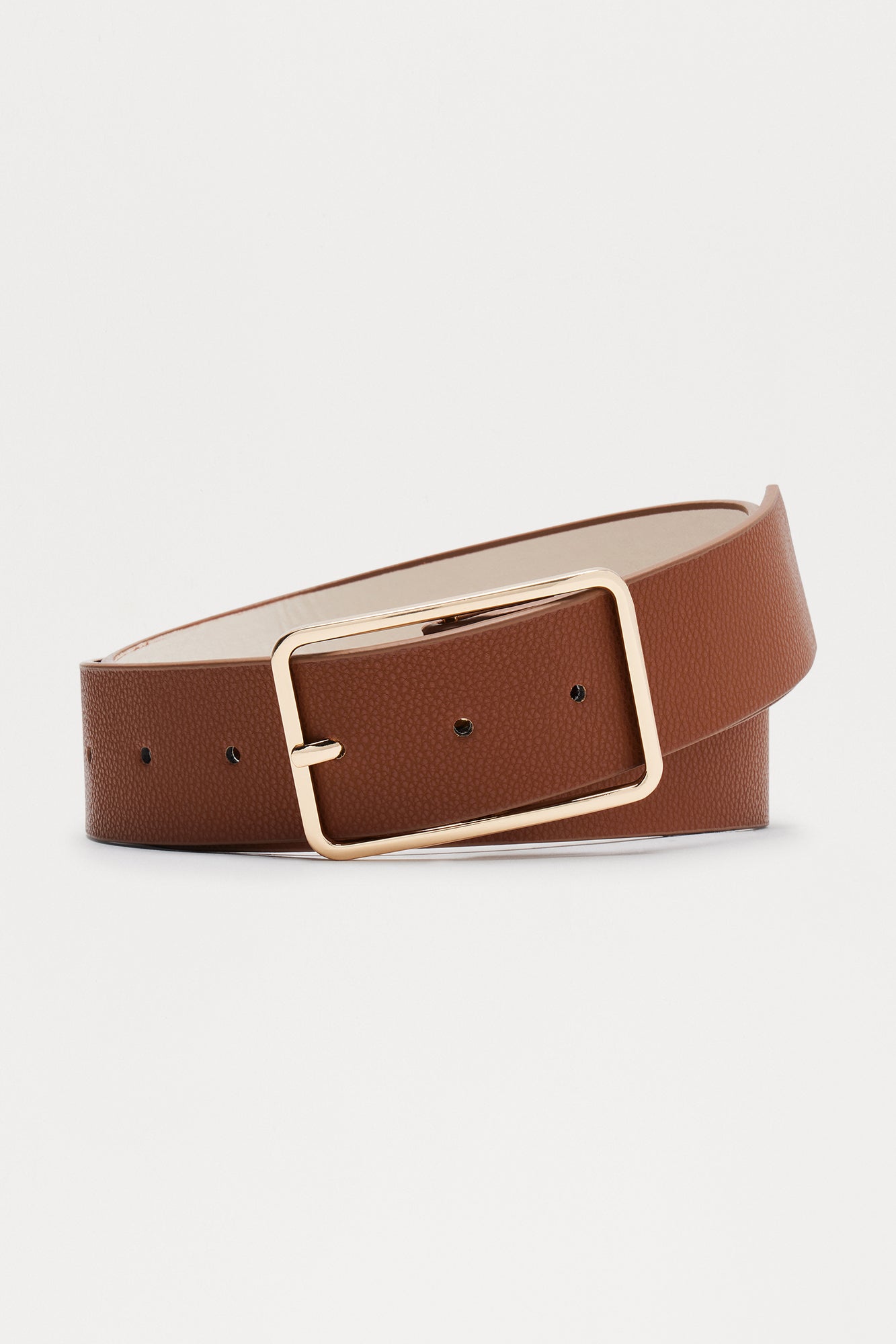 Snatch You Up Belt - Gold/Brown