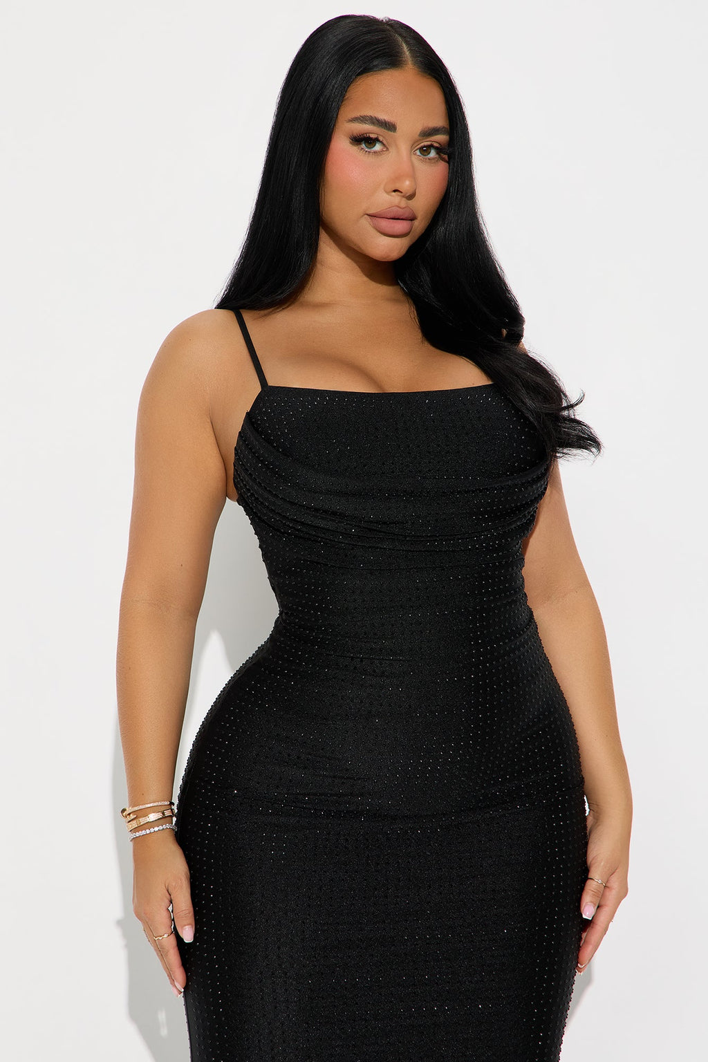 Diamonds And Pearls Sequin Gown - Black
