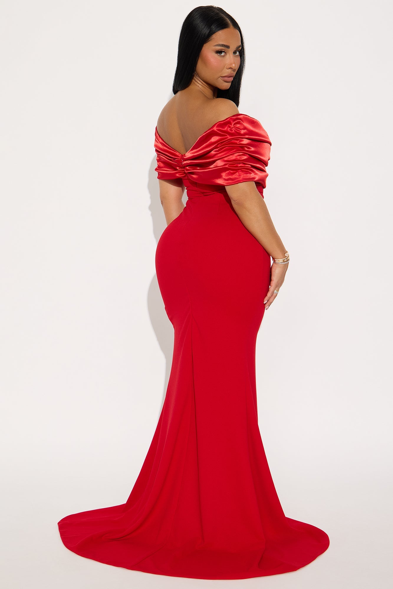 Am I The Drama Draped Maxi Dress - Red