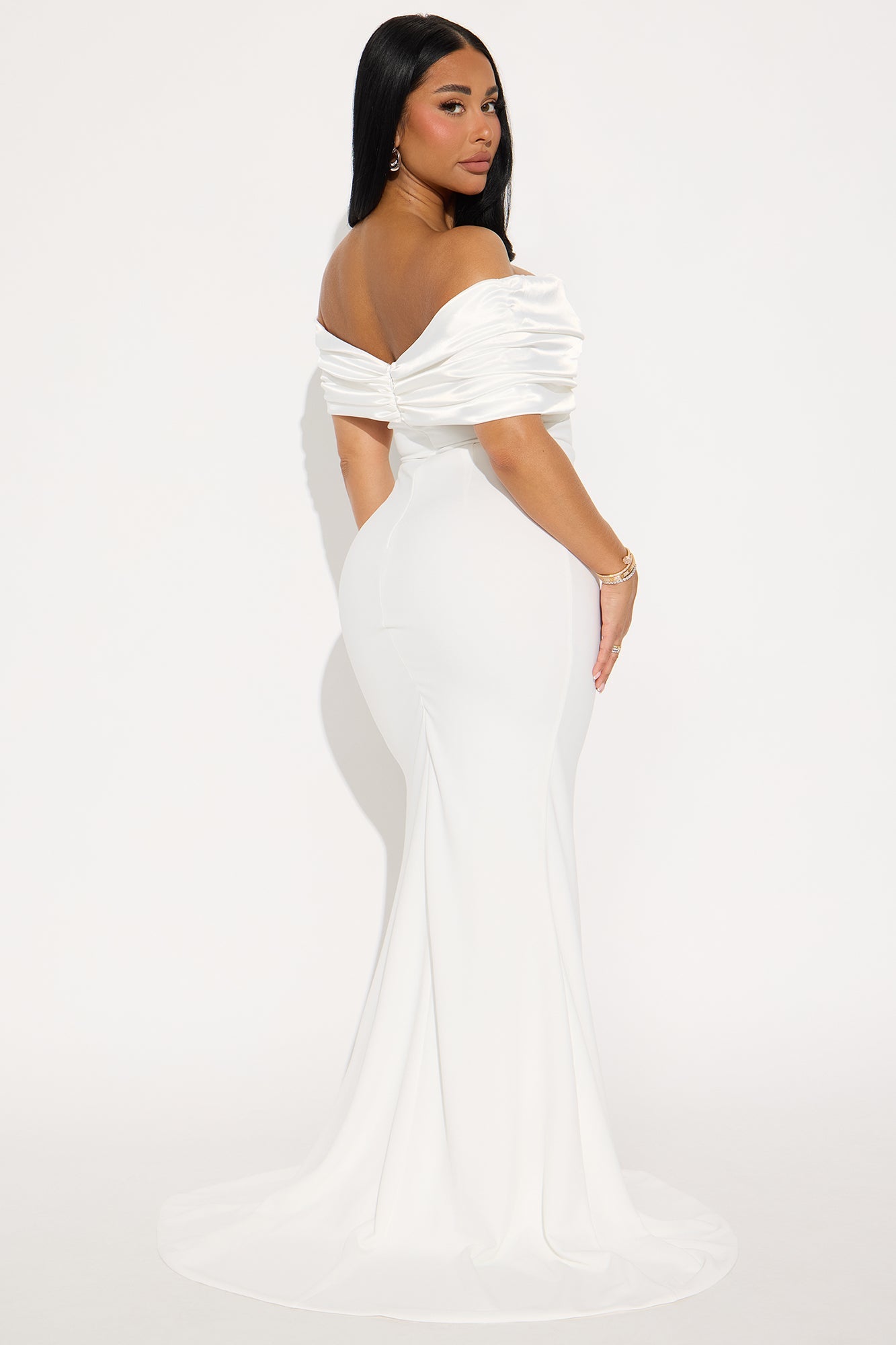 Am I The Drama Draped Maxi Dress - White