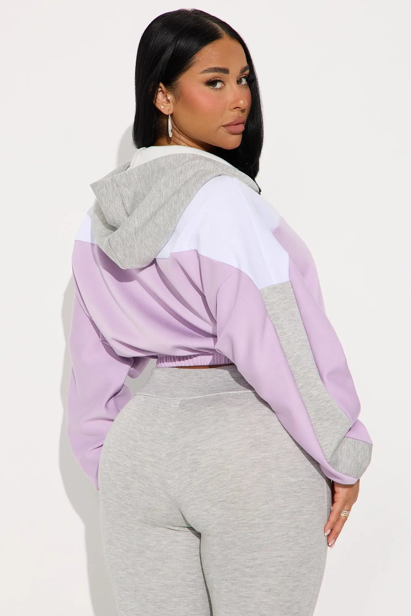 Endless Joy Quarter Zip Pant Set - Lavender 