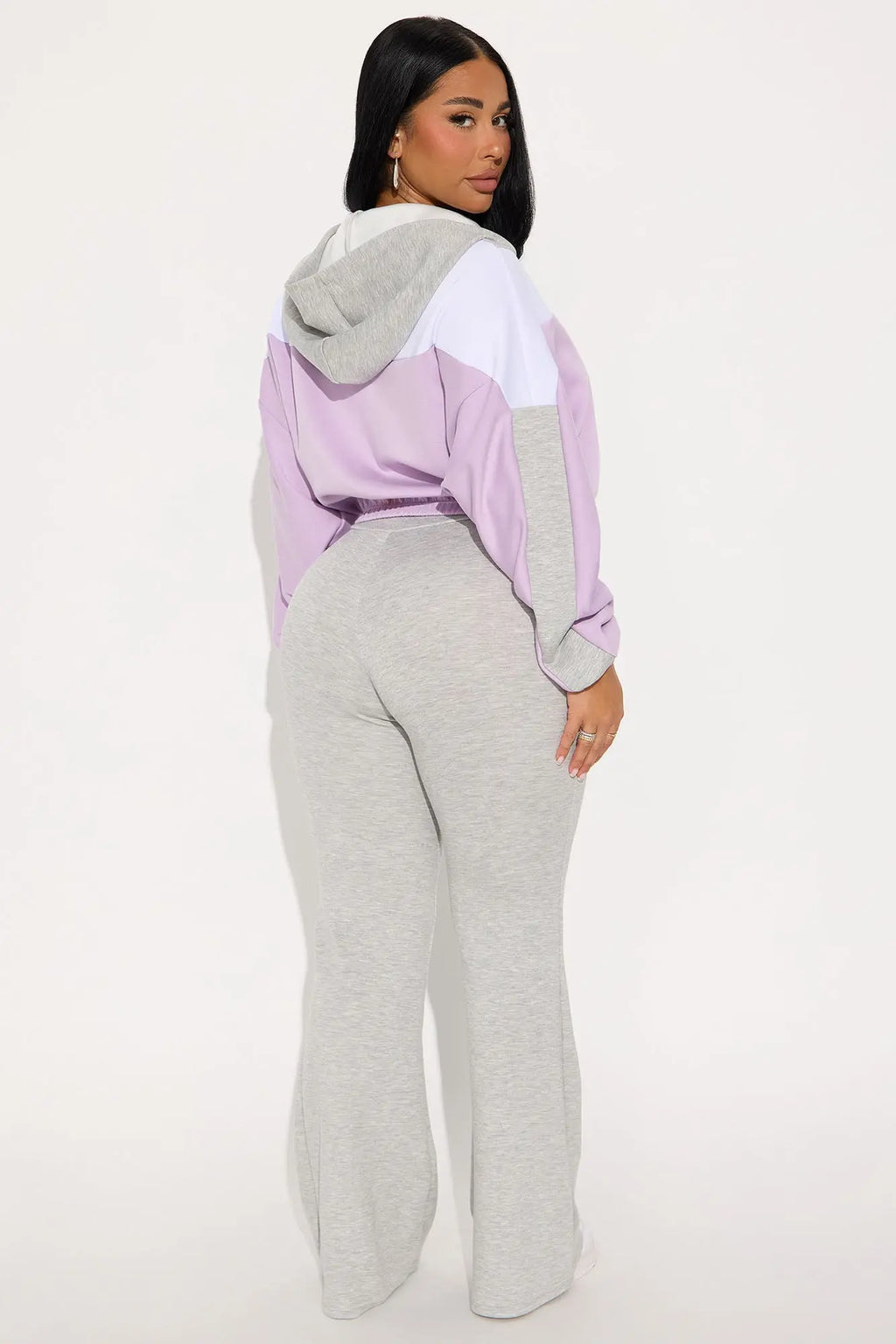 Endless Joy Quarter Zip Pant Set - Lavender 
