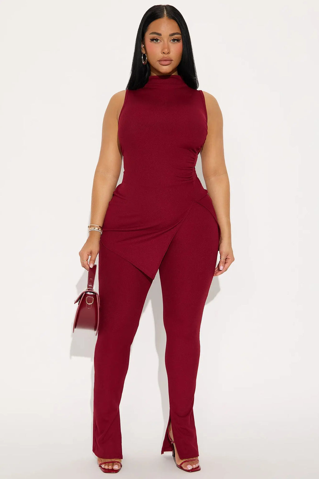 Lilly Pant Set - Burgundy 
