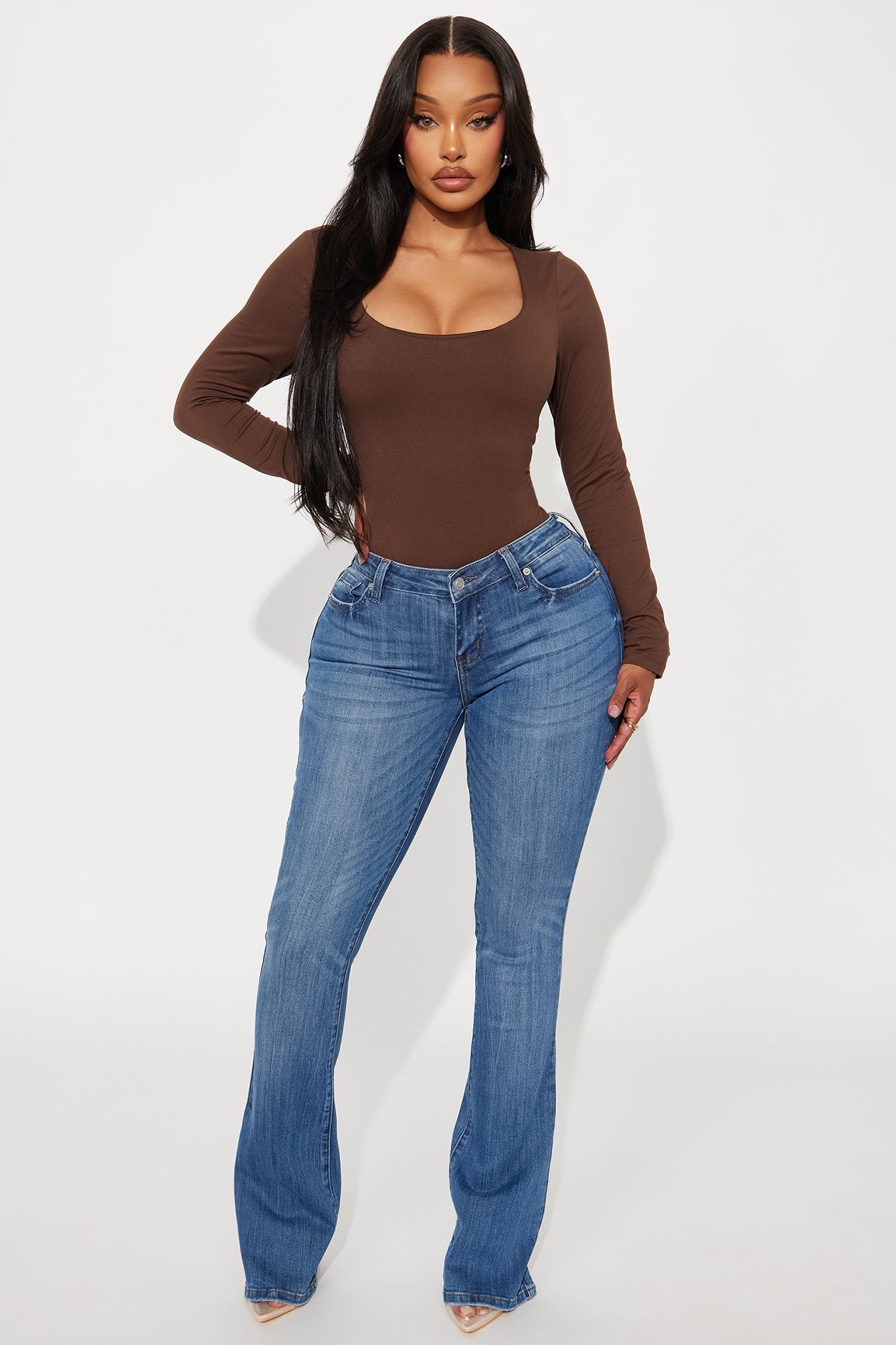 Out Of My Way Low Rise Bootcut Jean - Medium Wash