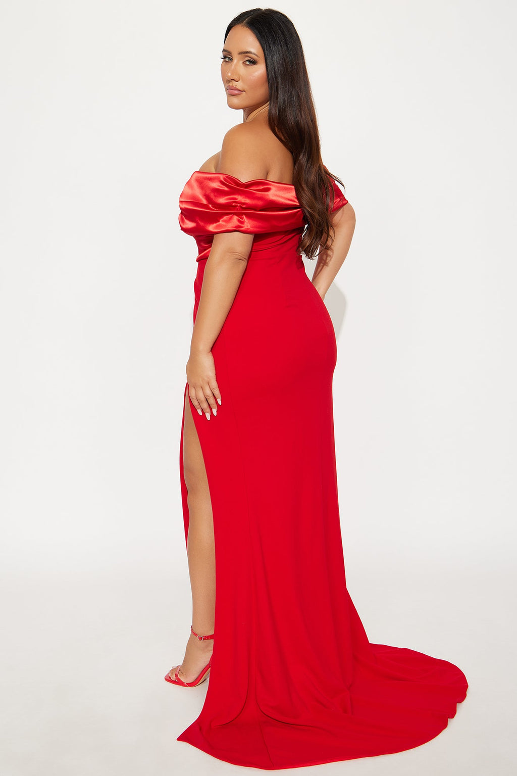 Am I The Drama Draped Maxi Dress - Red