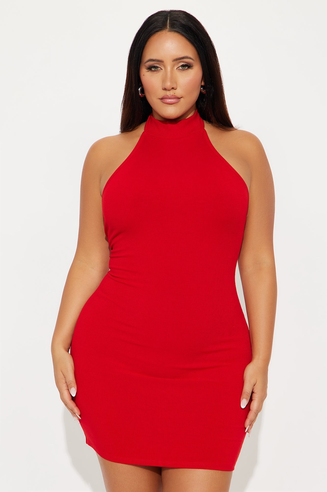 Cassandra Snatched Mini Dress - Red