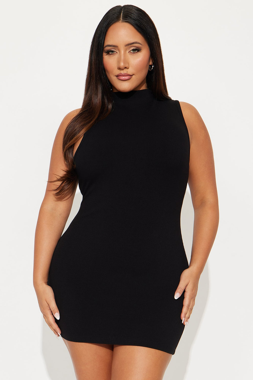 Amber Snatched Mini Dress - Black
