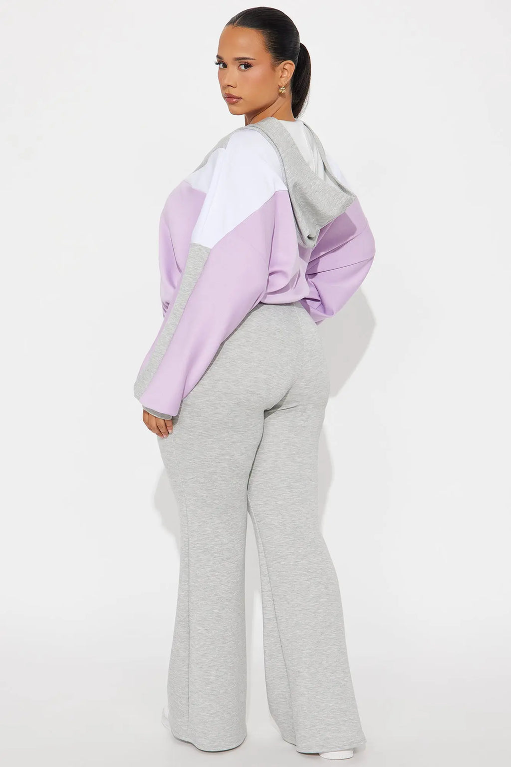 Endless Joy Quarter Zip Pant Set - Lavender 