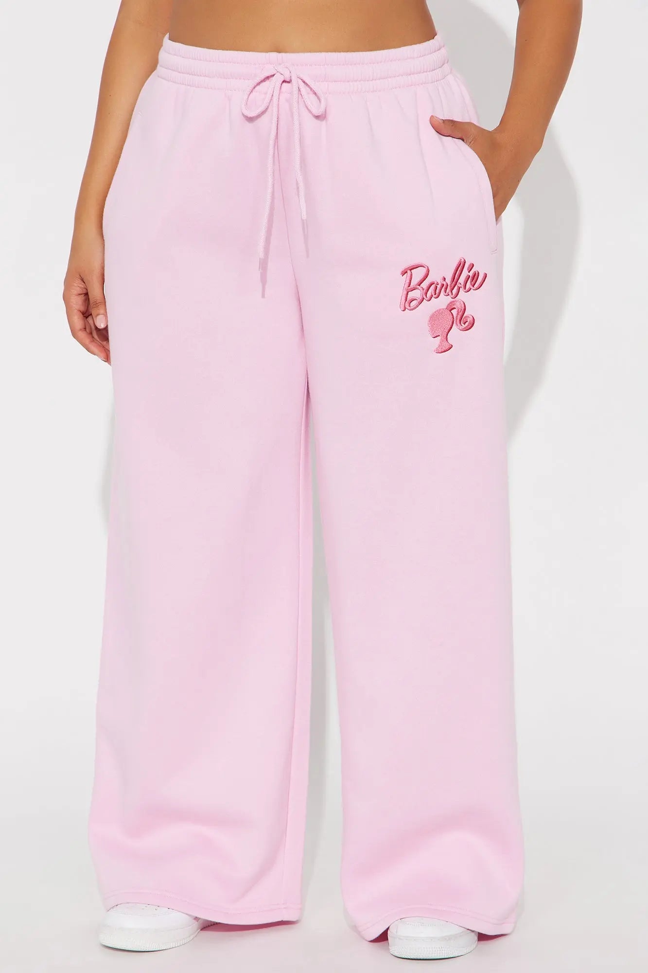 I Feel Fantastic Barbie Fleece Pants - Light Pink 