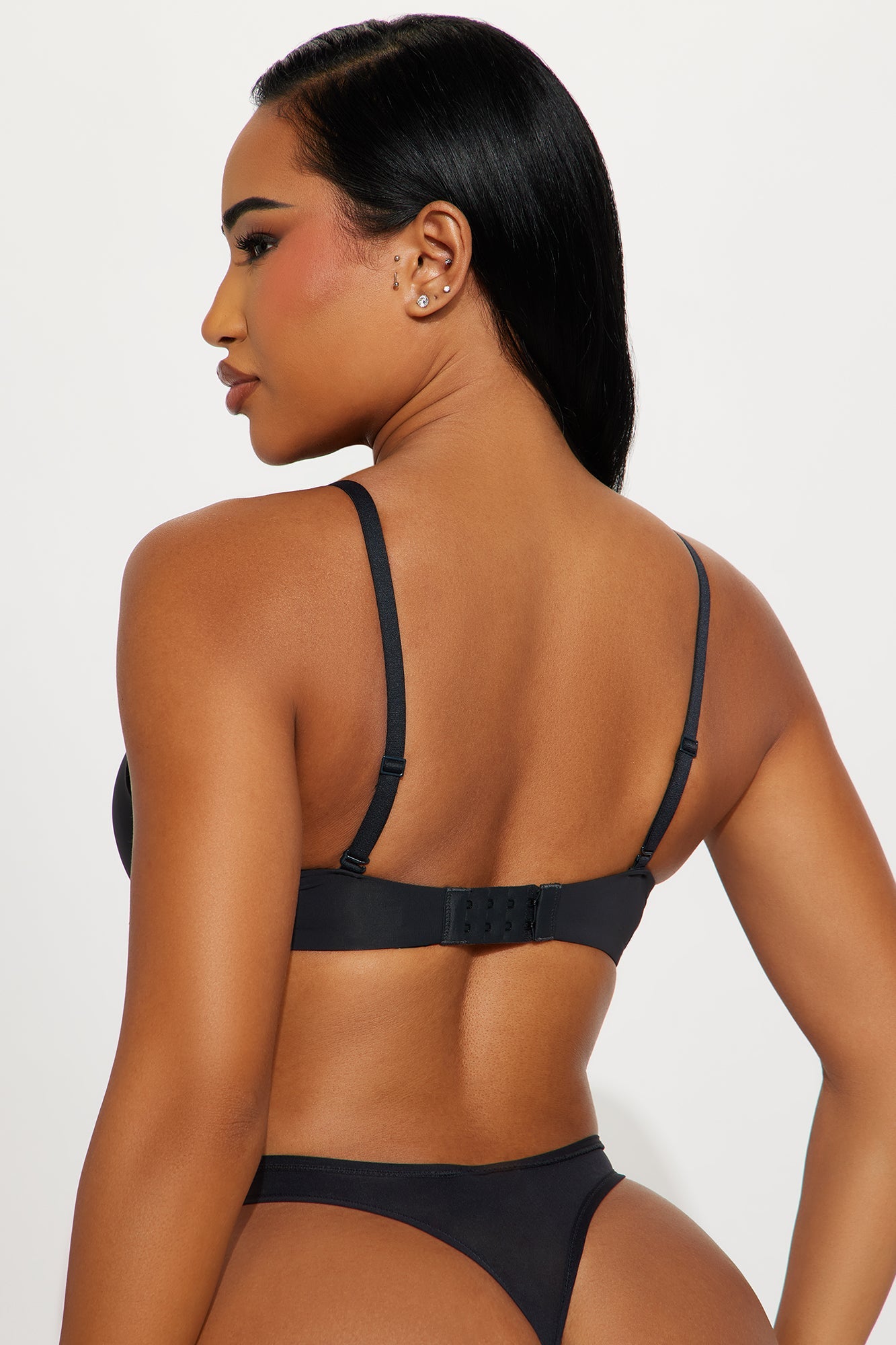 Nova Push Up Demi Bra - Black