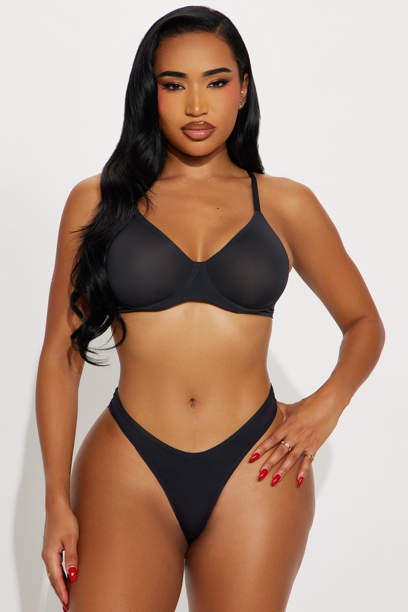 Nova Unlined Demi Bra - Black