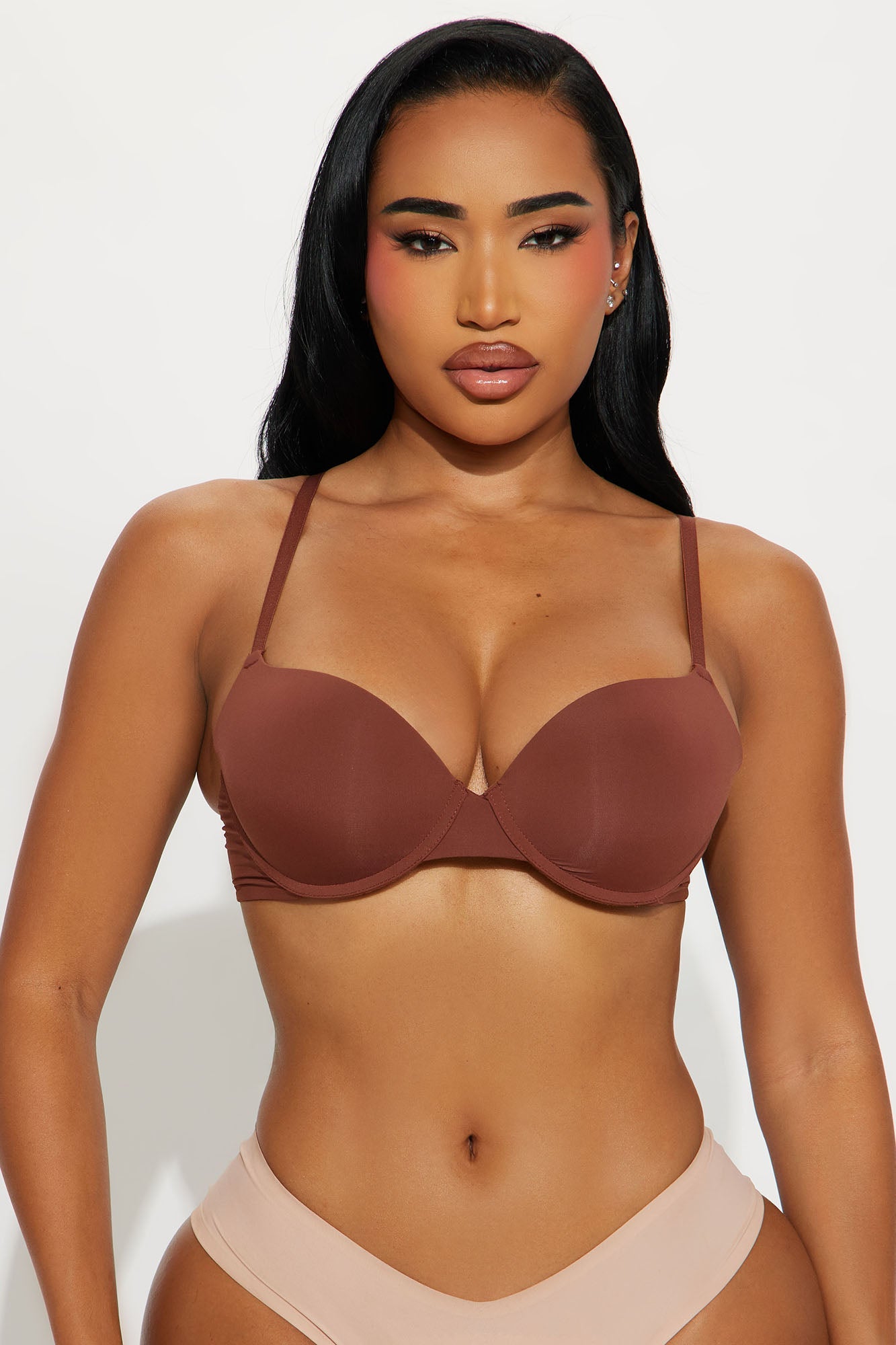 Nova Push Up Demi Bra - Chocolate