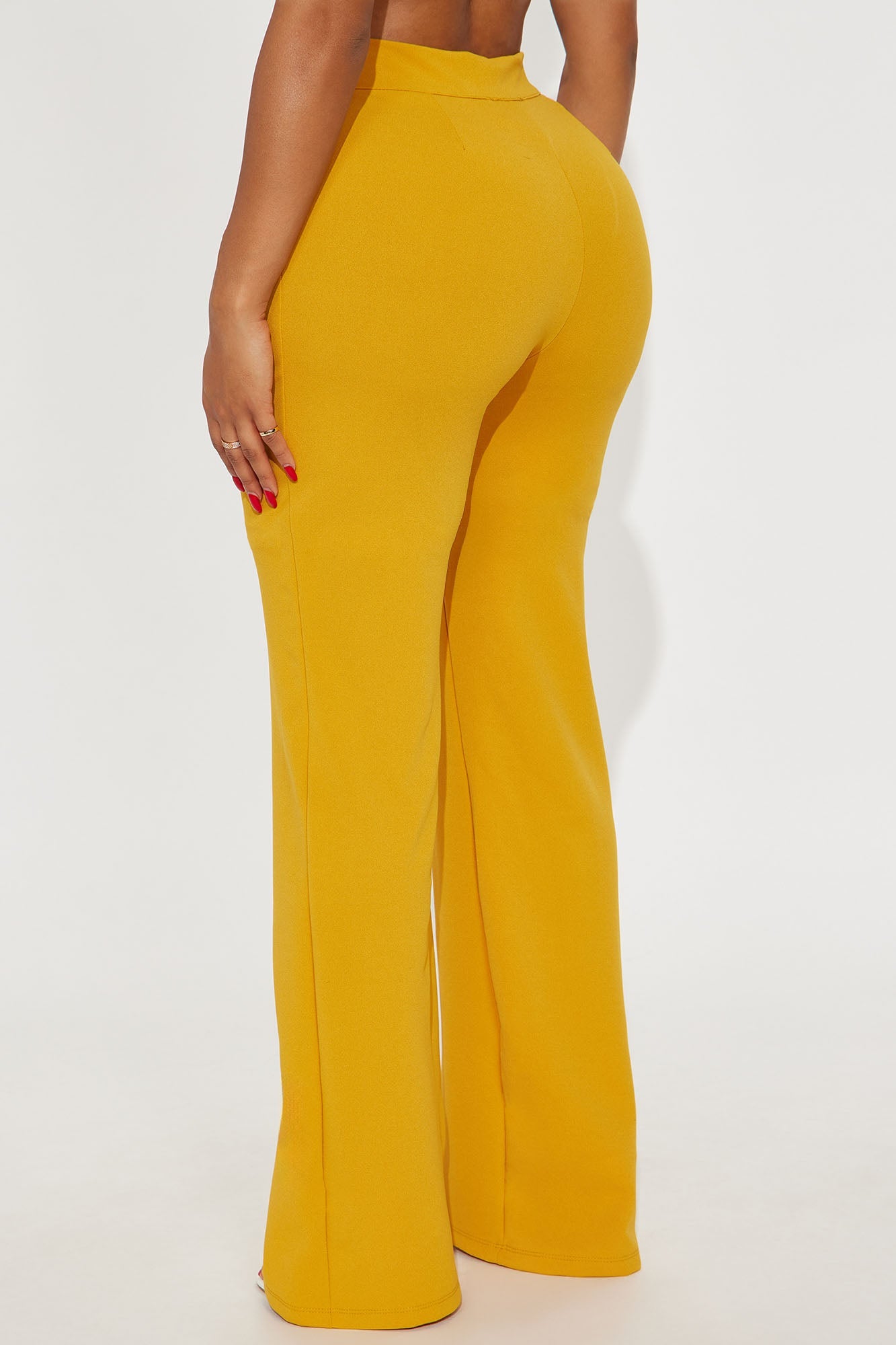 Tall Heidi Wide Leg Trouser Pant - Mustard