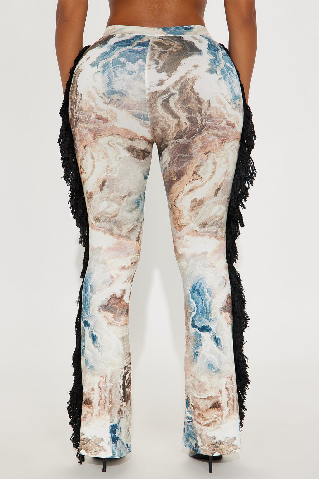 All At Once Fringe Flare Pant - Blue/combo